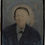 Thumbnail: UNUSUAL ALMOST SOLARIZED FOLK ART FULL PLATE PAINTED TINTYPE PORTRAIT of OLD MAN