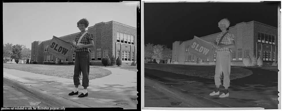 Thumbnail: PRESS NEGATIVE CUTE YOUNG SCHOOL CROSSING GUARD w FLAG WANTS YOU TO GO SLOW