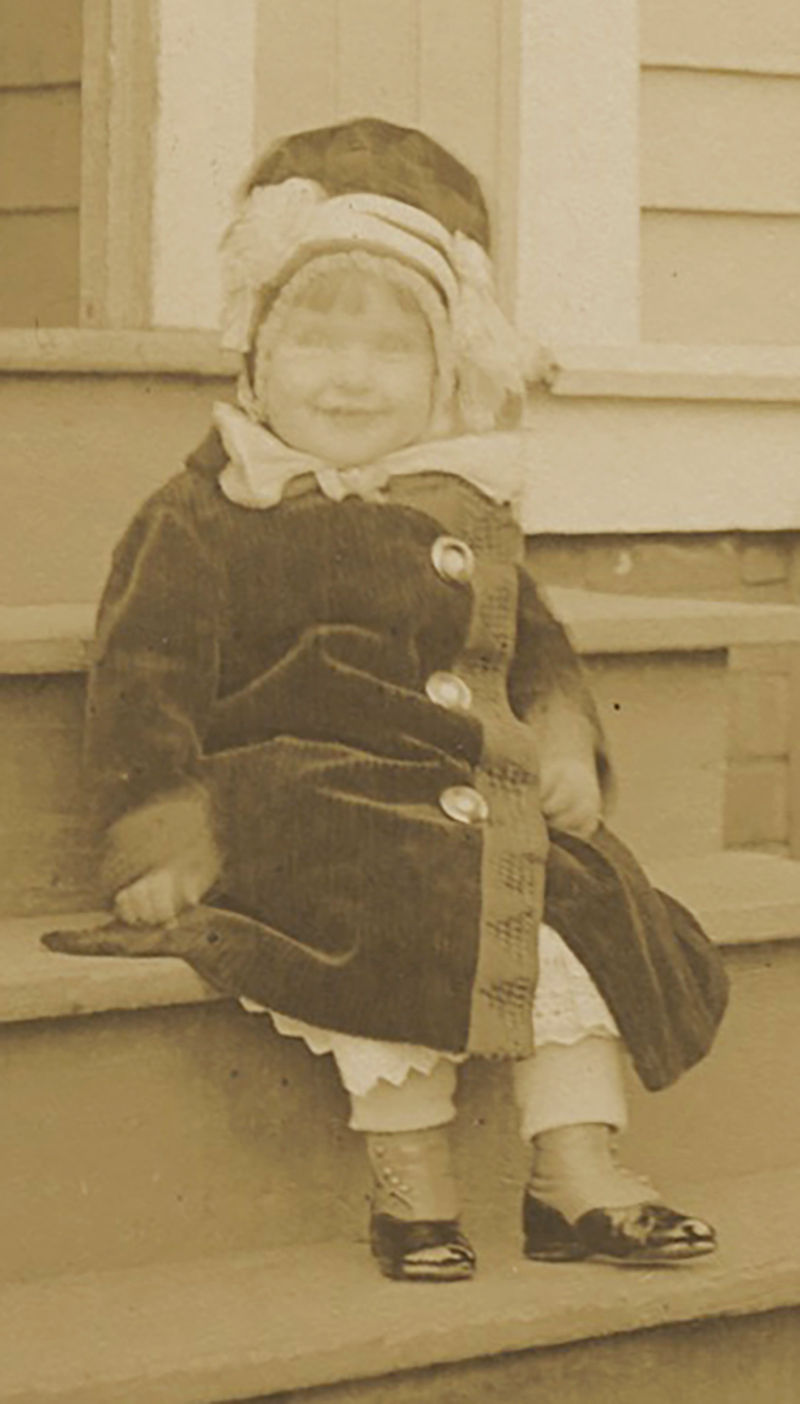 Thumbnail: ONE ARMED PIPE-SMOKING MAN & DRESSED UP CUTE KID RPPC UNUSUAL