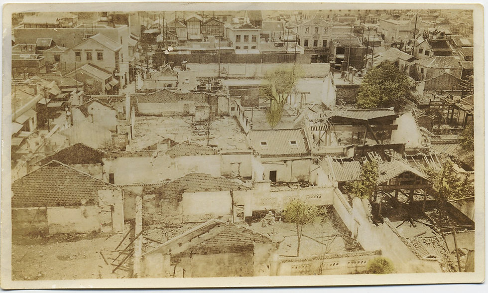 Thumbnail: BUILDINGS DESTROYED by WAR BOMBARDMENT SHELLS & FIRE SUBTLE TINTING
