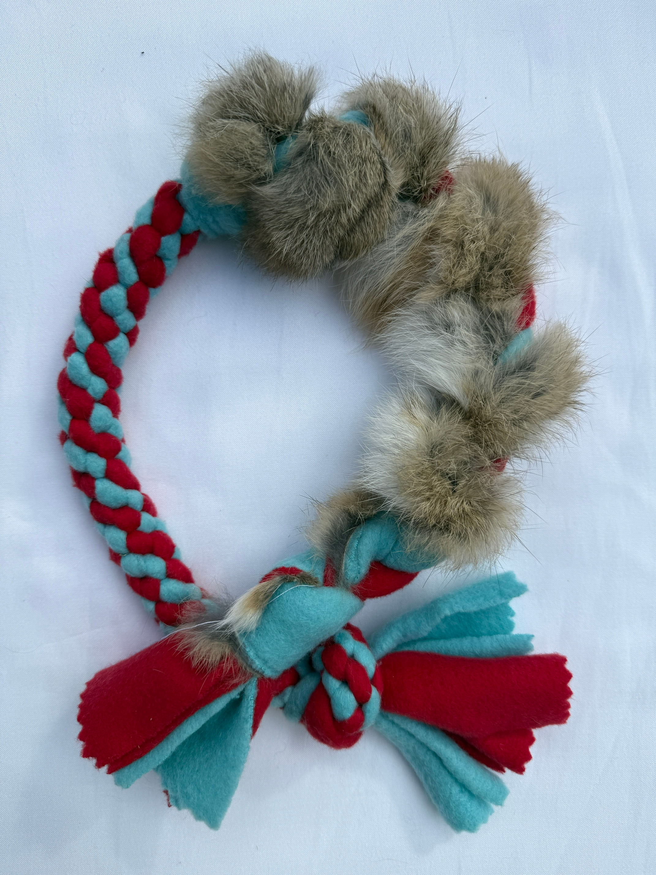 Mali’s Training Tug Toys – Rabbit Fur