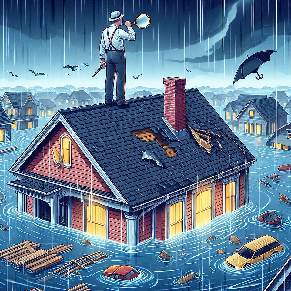 Roof damage inspection