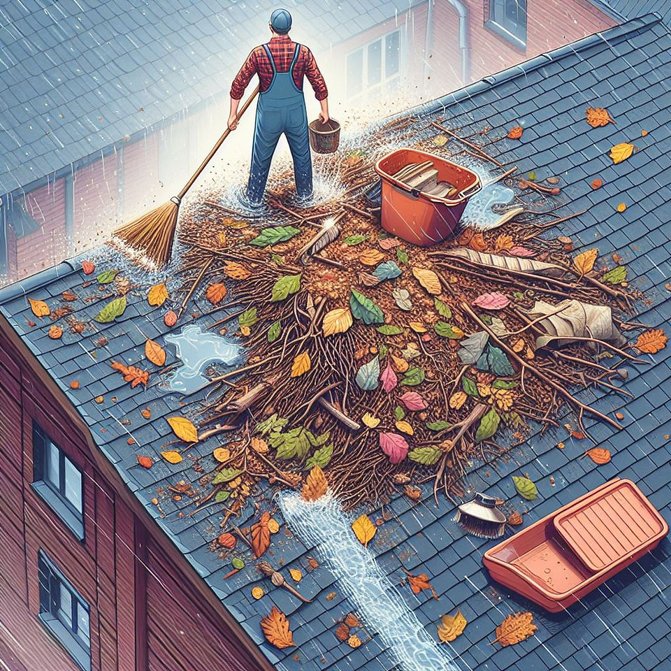 Clear roof debris regularly