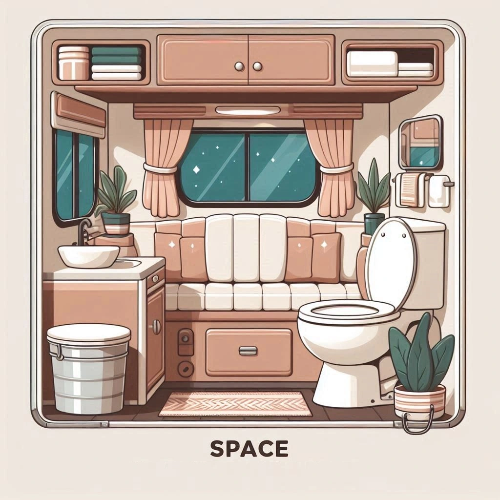 Space RV traditional toilet