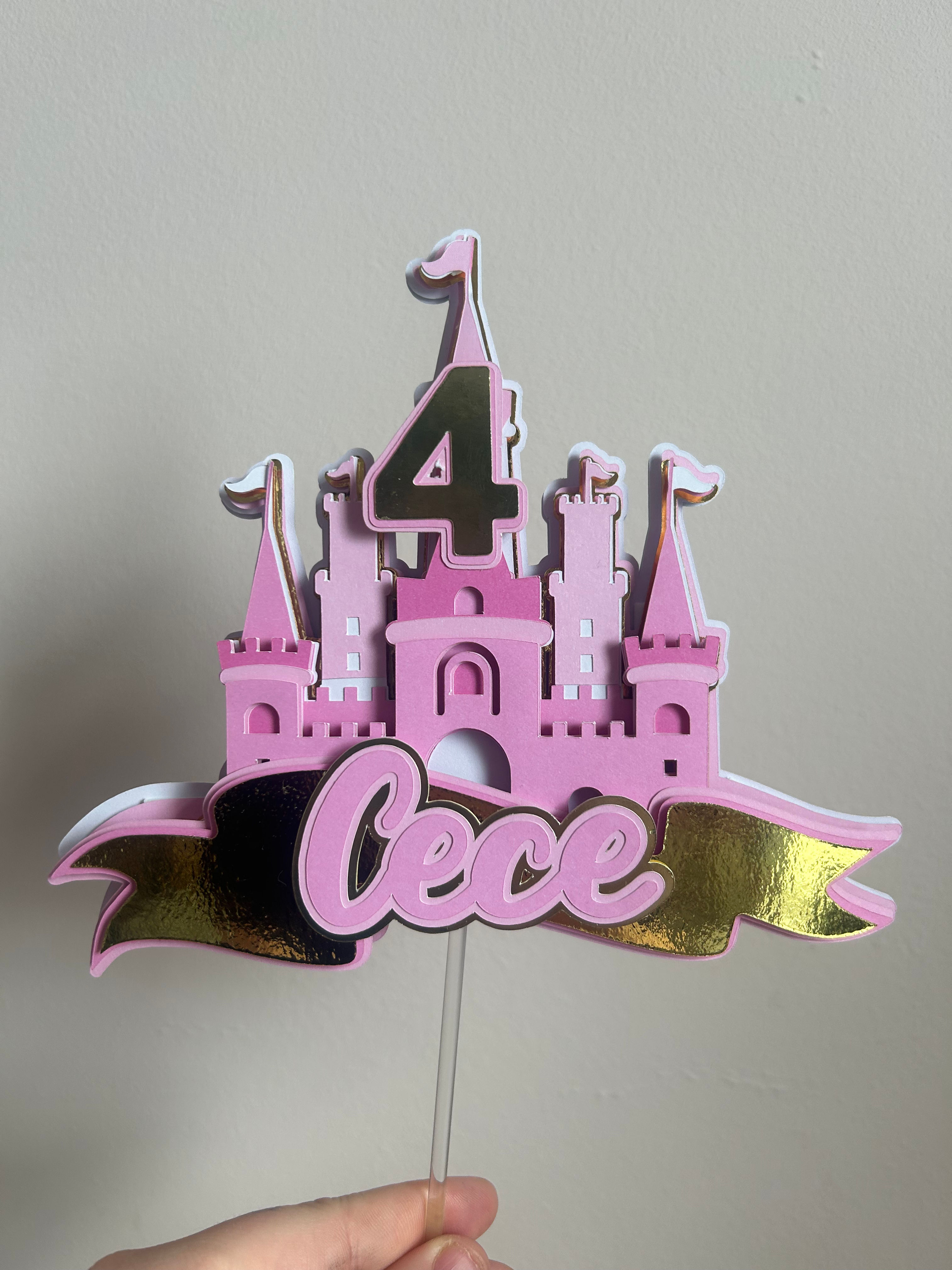3D Princess Castle Cake Topper 