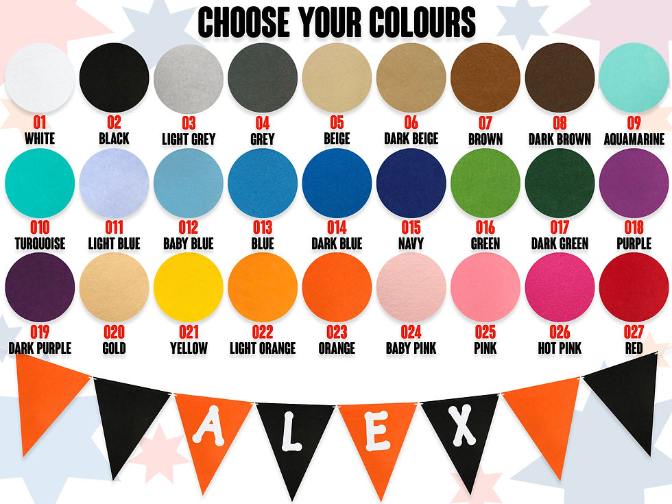 Thumbnail: Custom Flag Bunting Colour Chart