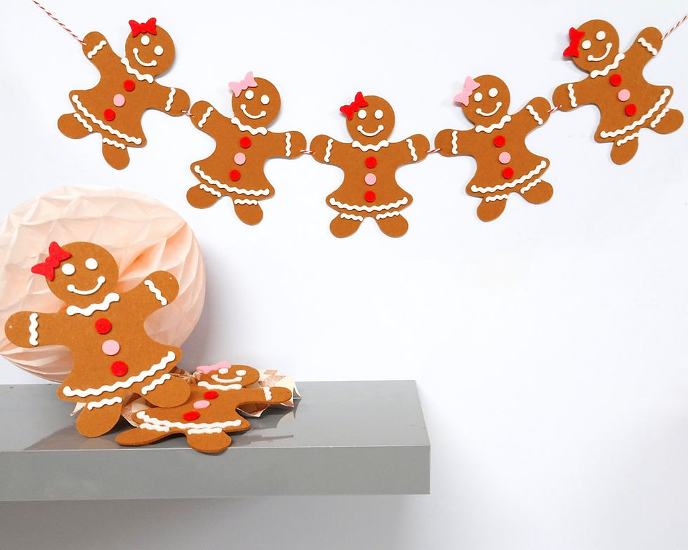 Gingerbread Woman Bunting Full View