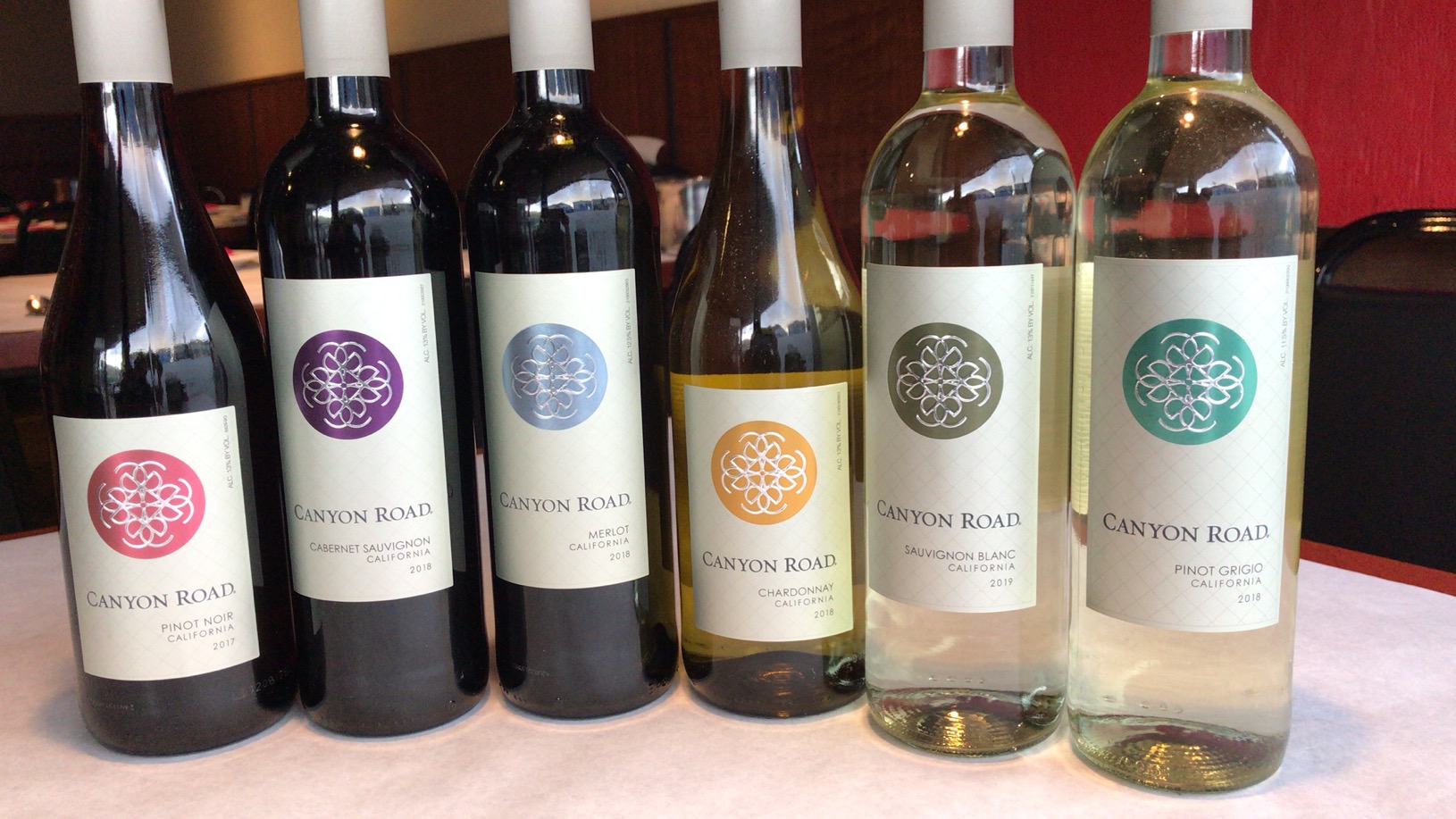 Canyon Road Cabernet, Pinot Noir, Merlot