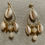 Thumbnail: Cowride shells Golden Teardrop Earrings