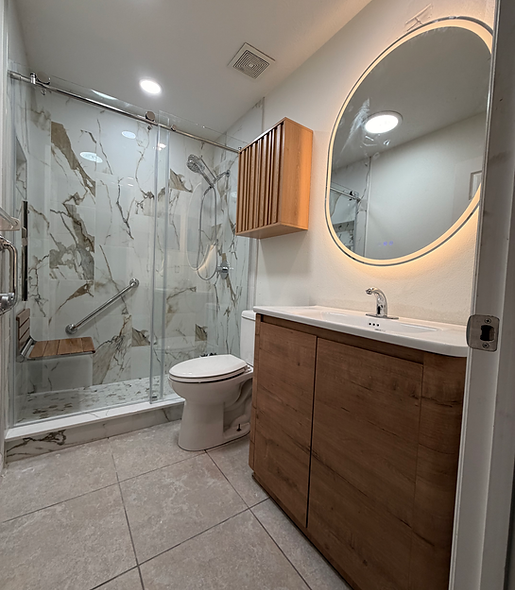Bathroom tile renovation
