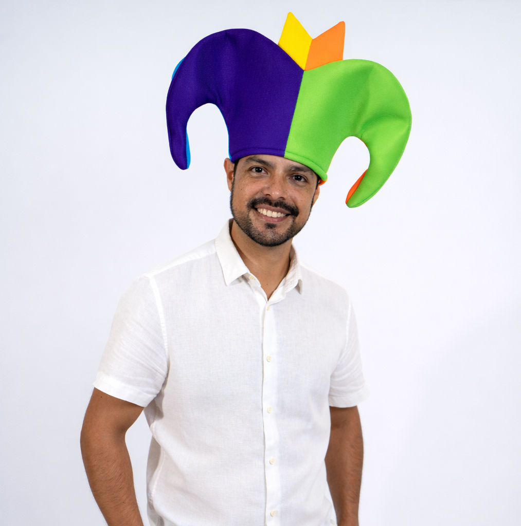 Foam Harlequin Hat  -  3 unidades