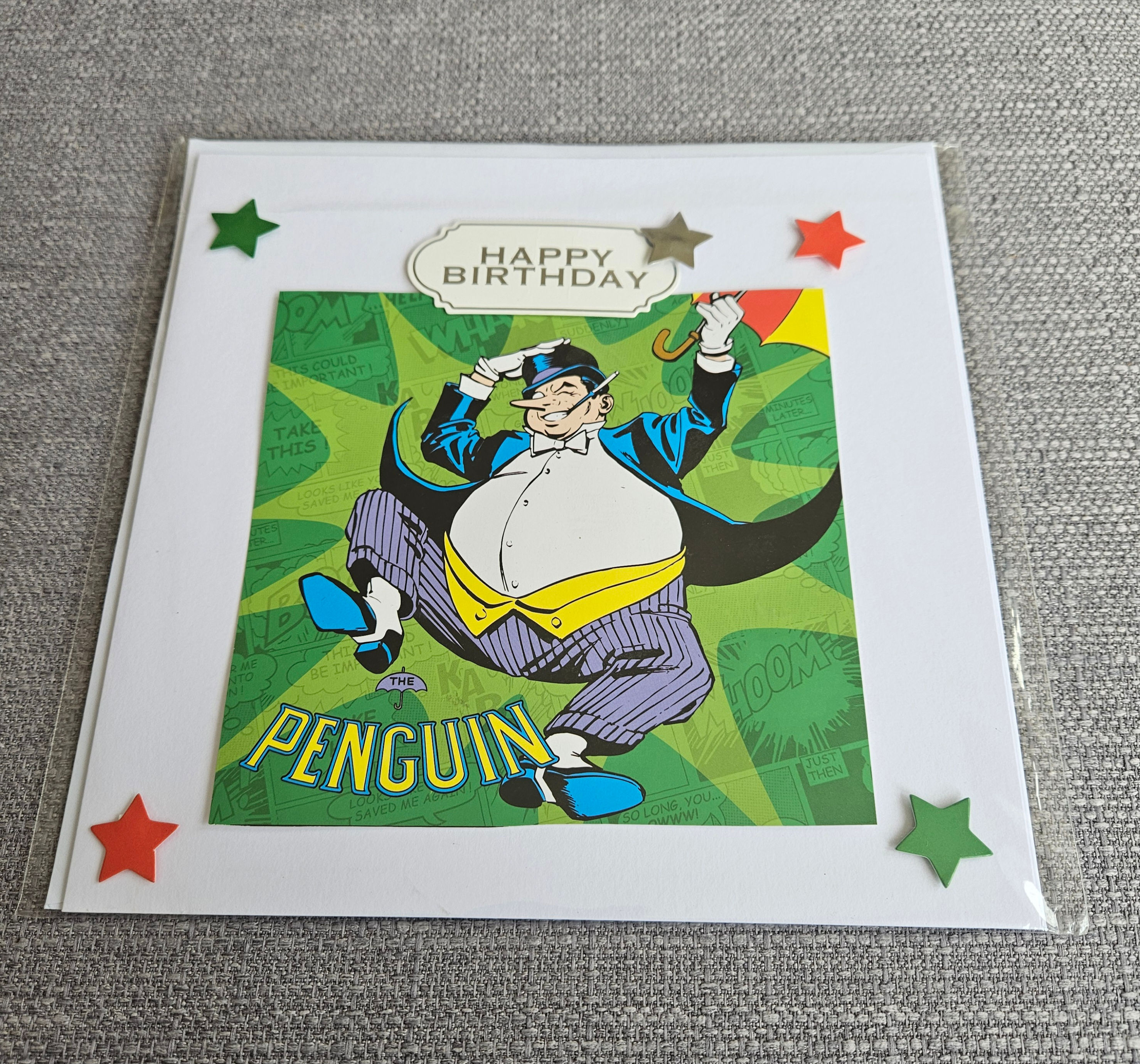  handmade birthday card with the Penguin