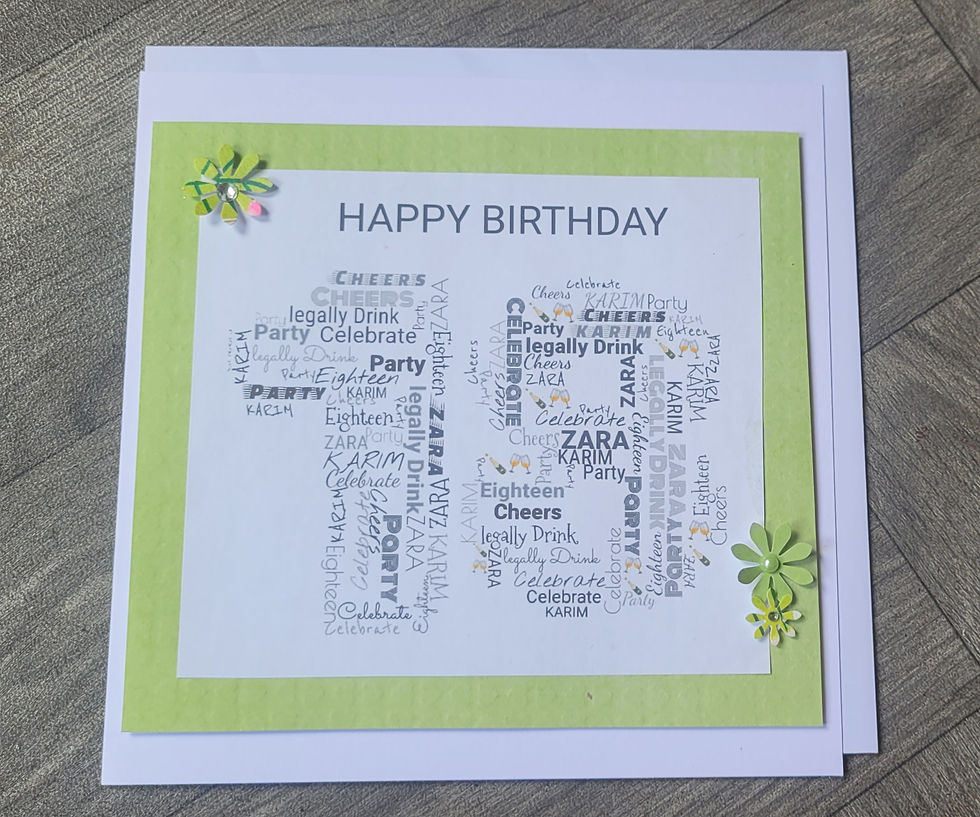 Thumbnail: Personalised word card  