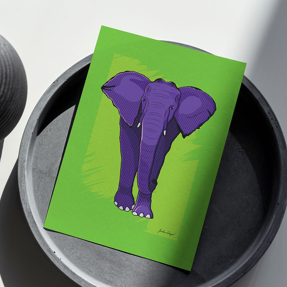 Thumbnail: Colorful Elephants - Art Prints