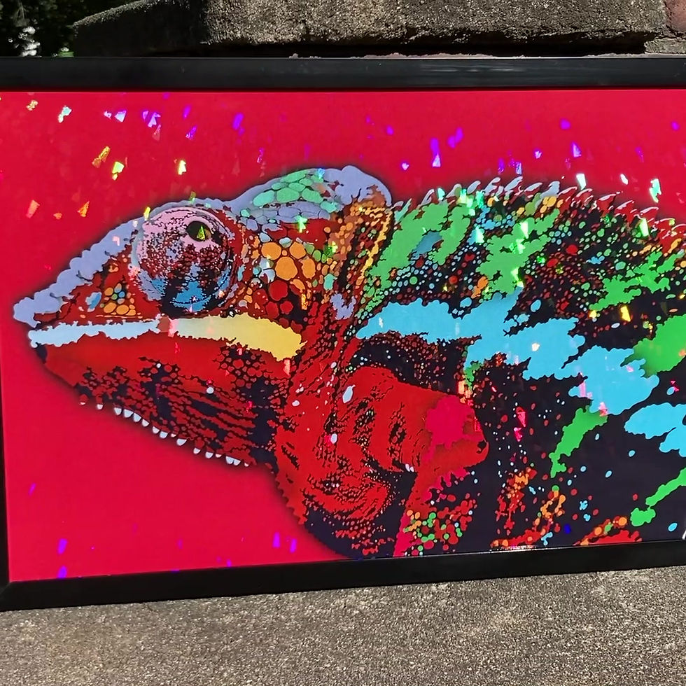 Thumbnail: Rainbow Chameleon - Holographic Print