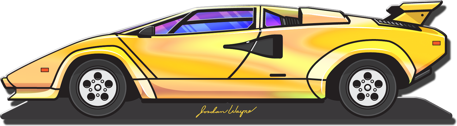 Lamborghini Countach - Holographic Sticker