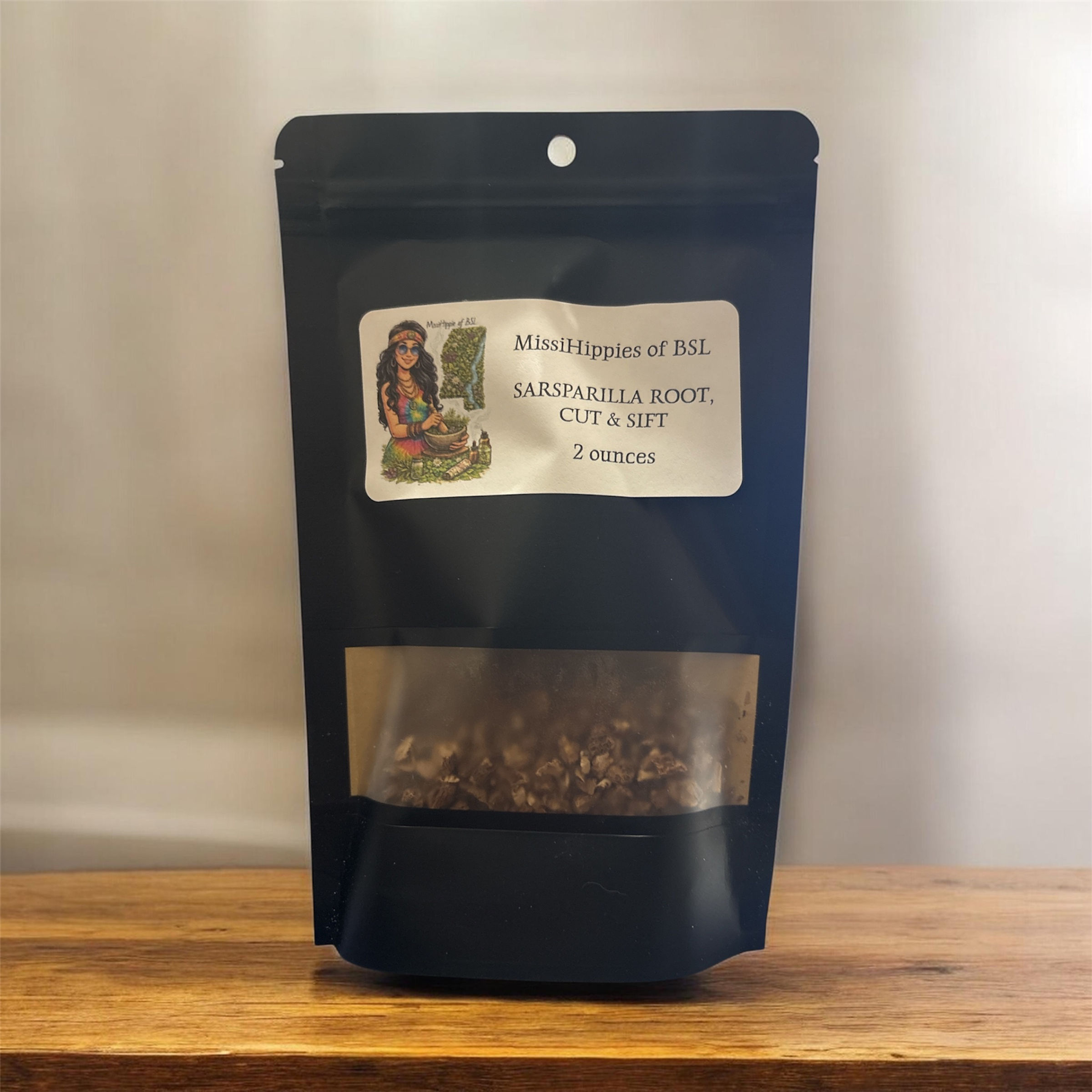 Sarsaparilla Root, cut & sift, 2oz