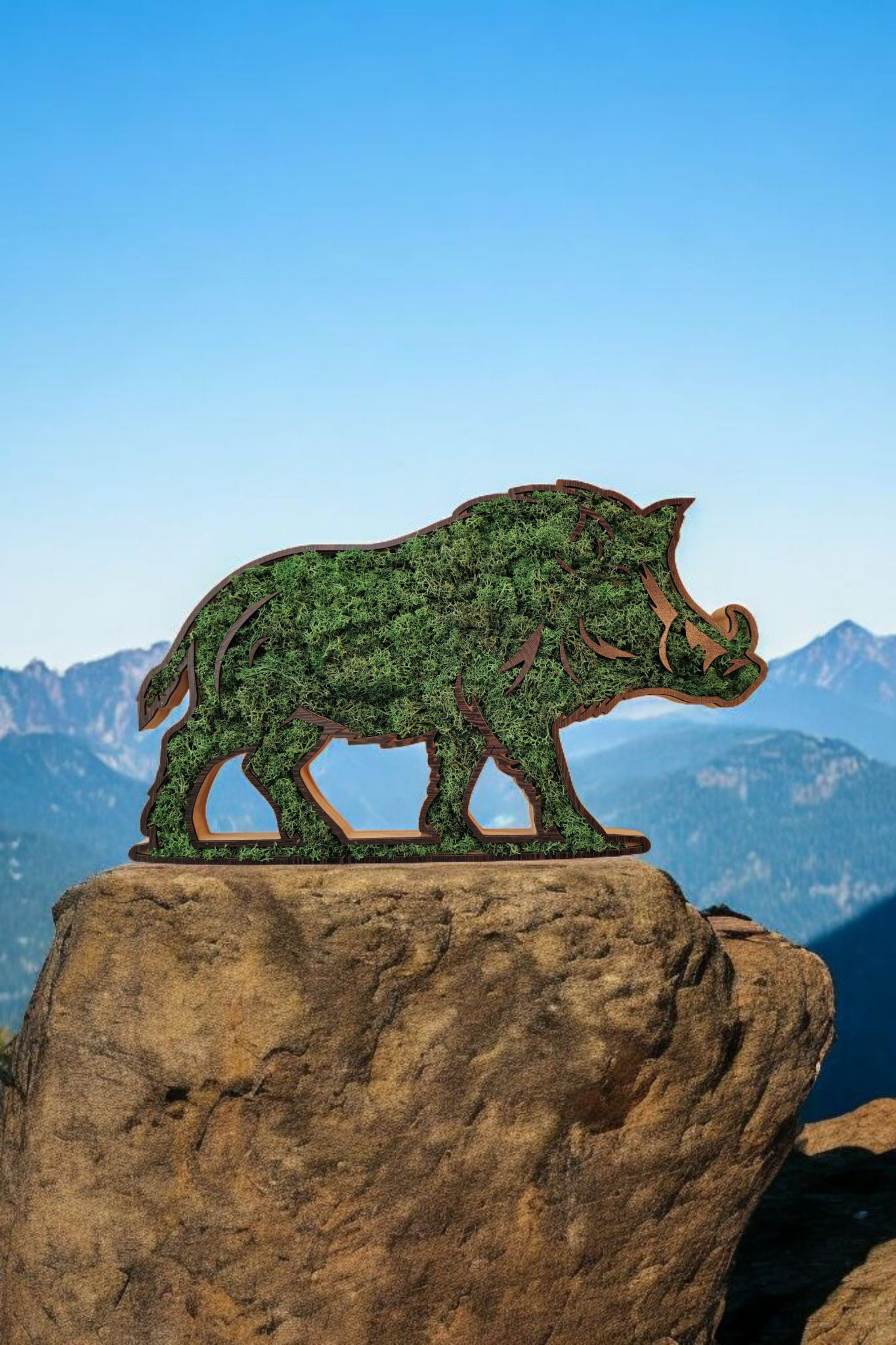 Не е просто декорация – това е трофей. Глиган Със Скандинавски Мъх (50х30см)