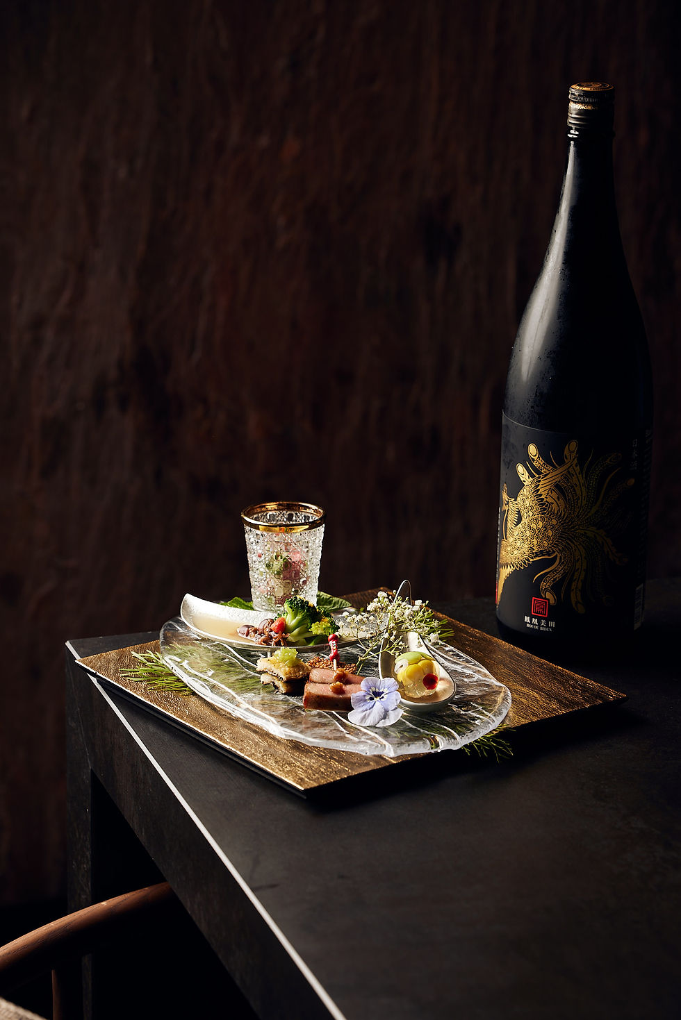 A selection of Japanese omakase entrees at Yakikami restaurant in South Yarra.