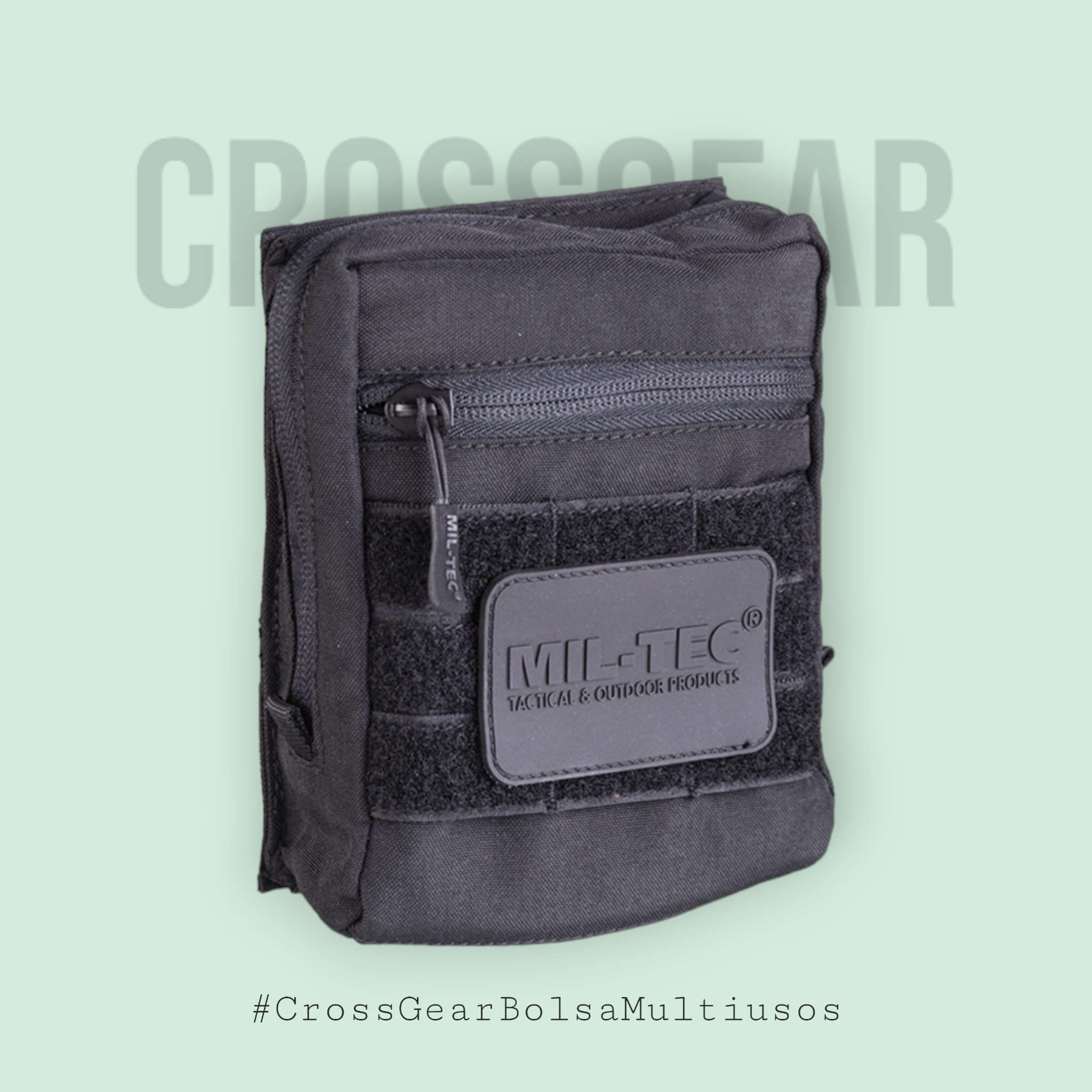 Bolsa Multiusos Preto Mil Tec em Velcro