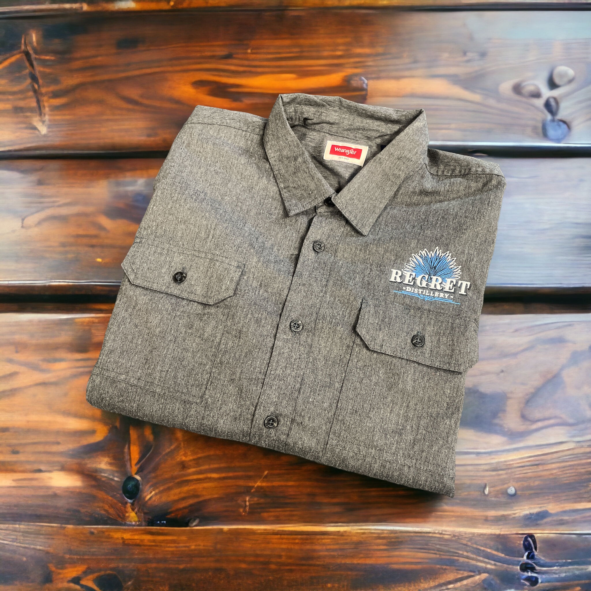 Regret Embroidered Wrangler® Long Sleeve Epic Soft Woven Shirt