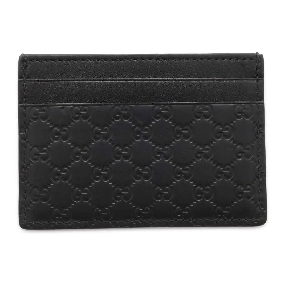 [GUCCI] Microguccissima Card Holder Black