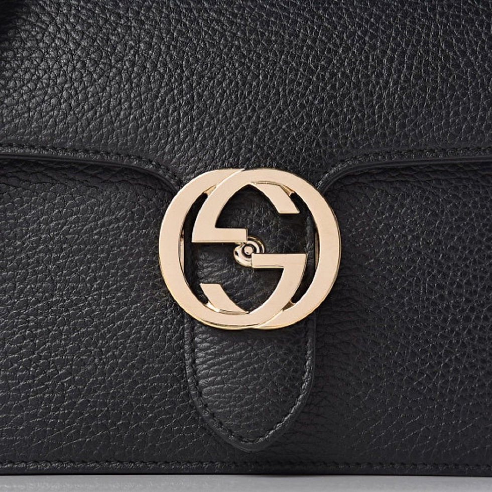 Thumbnail: [GUCCI] Interlocking GG Leather Crossbody Bag