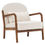 Thumbnail: Fani Accent Chair, Fabric in White Boucle and Walnut
