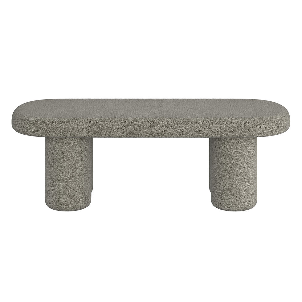 Thumbnail: Azoro Bench in Warm Grey Boucle