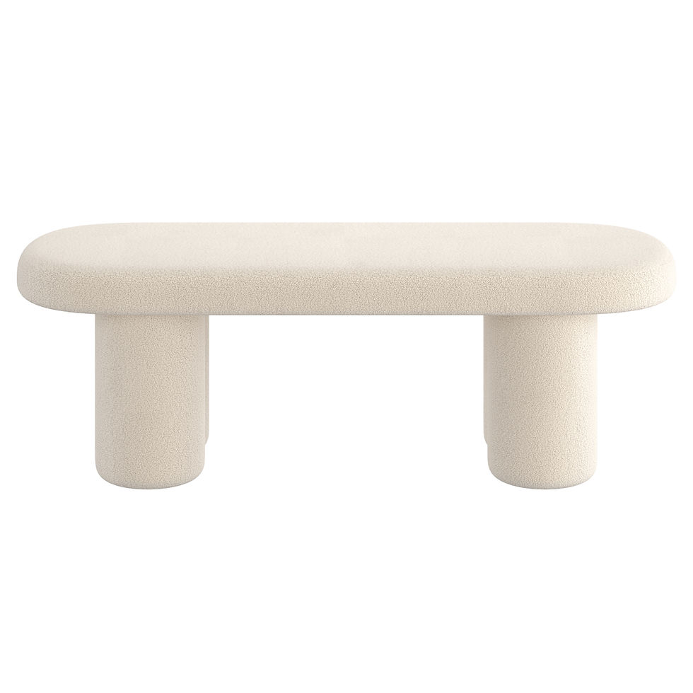 Thumbnail: Azoro Bench in Cream Boucle