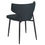 Thumbnail: Olis Dining Chair, set of 2, in Black Faux Leather and Black