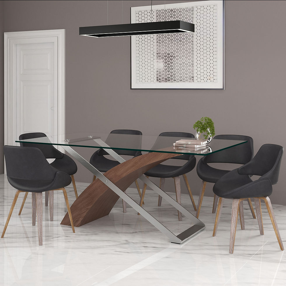 Thumbnail: VENETA-DINING TABLE-WALNUT