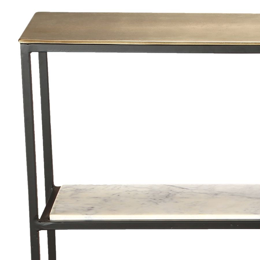 Thumbnail: Izzy Console Table in Antique Gold and Black