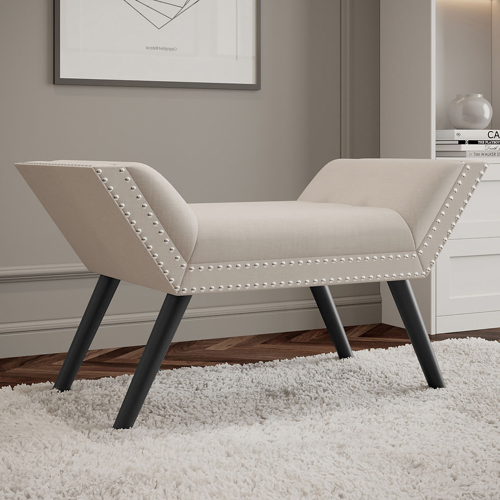 Thumbnail: Lana Bench in Beige and Black