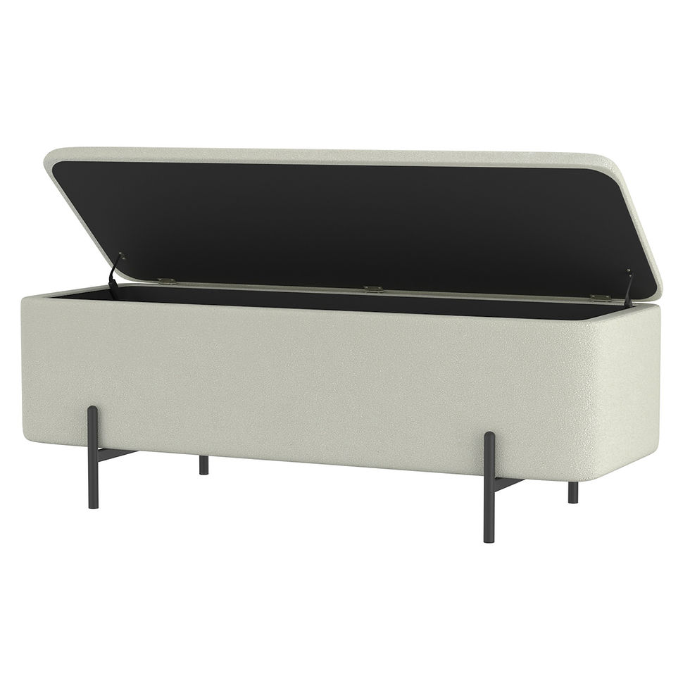 Thumbnail: Erzo Storage Ottoman Bench in White and Black