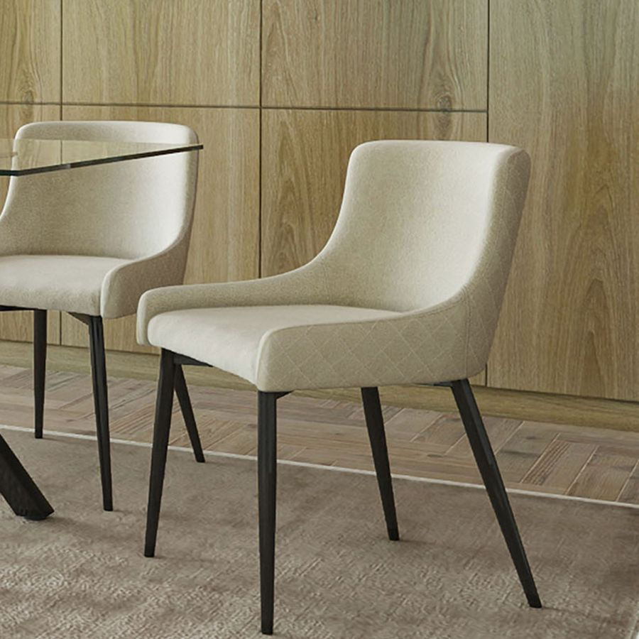 Thumbnail: STARK BK_BIANCA BG_BK-7PC DINING SET