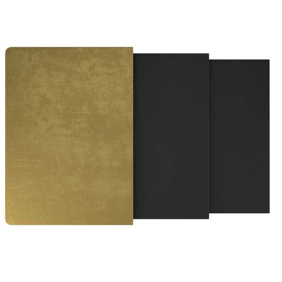 Thumbnail: Bristol 3pc Accent Table Set in Antique Gold and Black