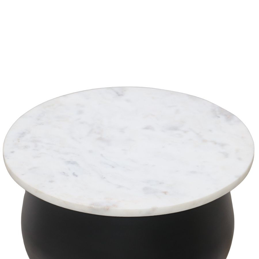 Thumbnail: Alora Accent Table in Black and White and Brushed Gold
