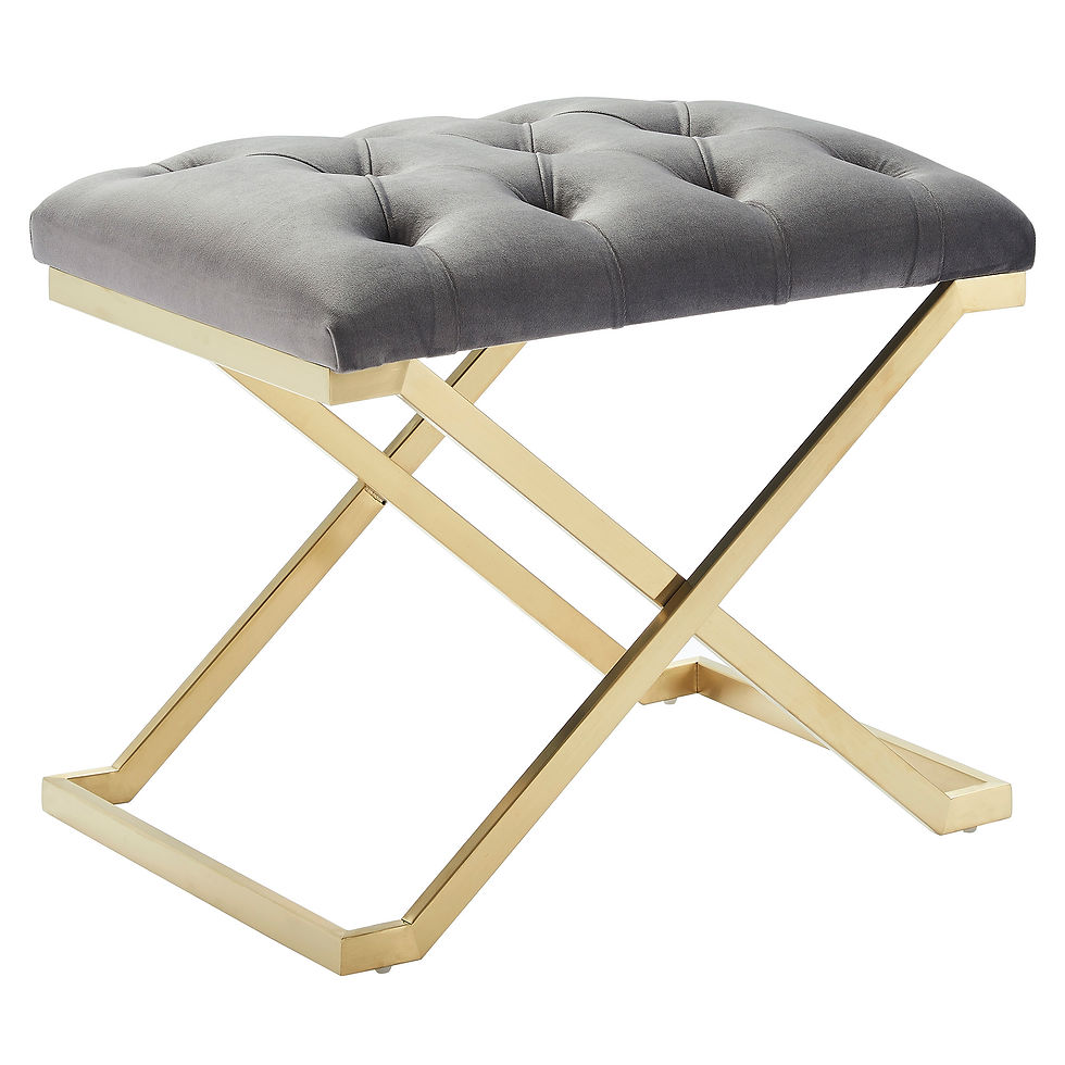 Thumbnail: Rada Bench in Grey and Gold