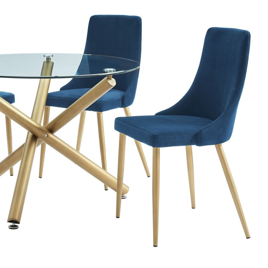 Thumbnail: CARMILLA DINING 5PC SET-CHAIR BLUE