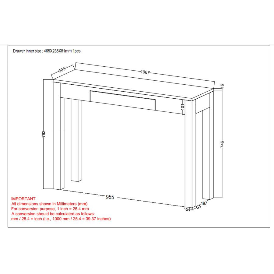 Thumbnail: Idris Console/Desk in Grey