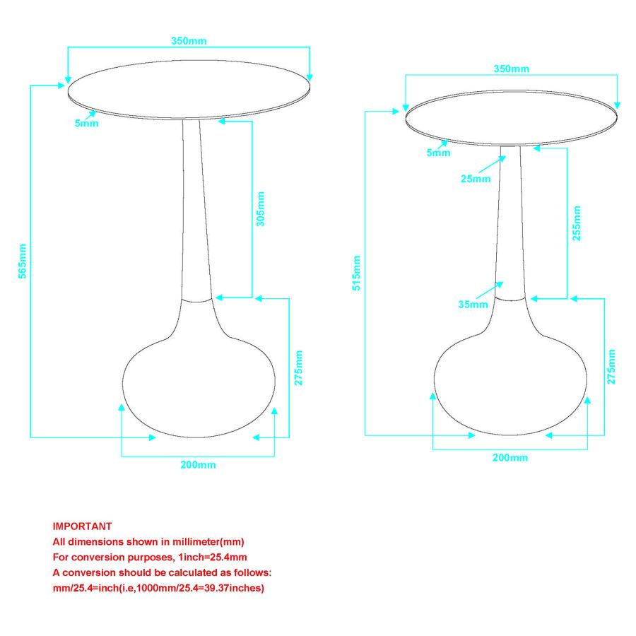 Thumbnail: Sylas 2pc Accent Table Set in Antique Gold and Silver