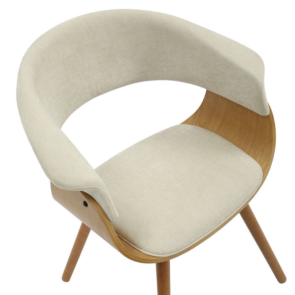 Thumbnail: Holt Accent/Dining Chair in Beige Fabric and Natural