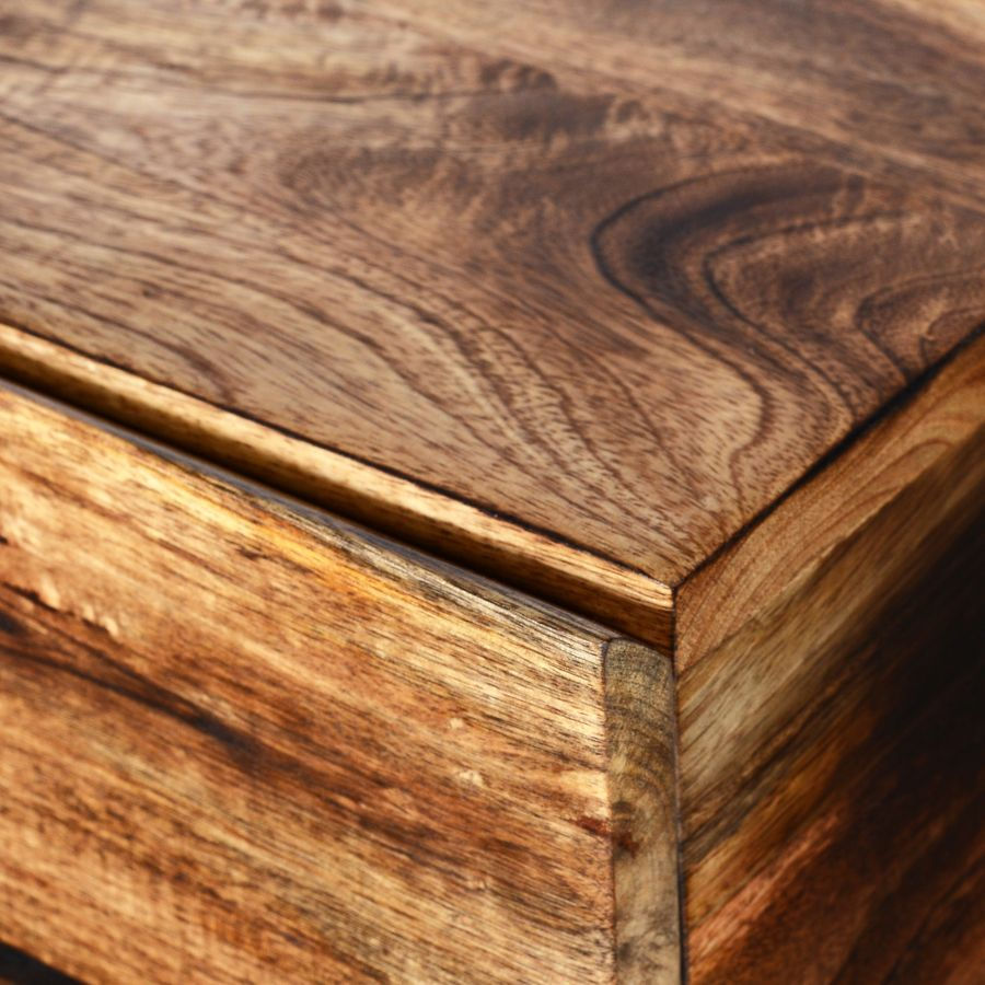 Thumbnail: Ojas Console Table in Natural Burnt and Black