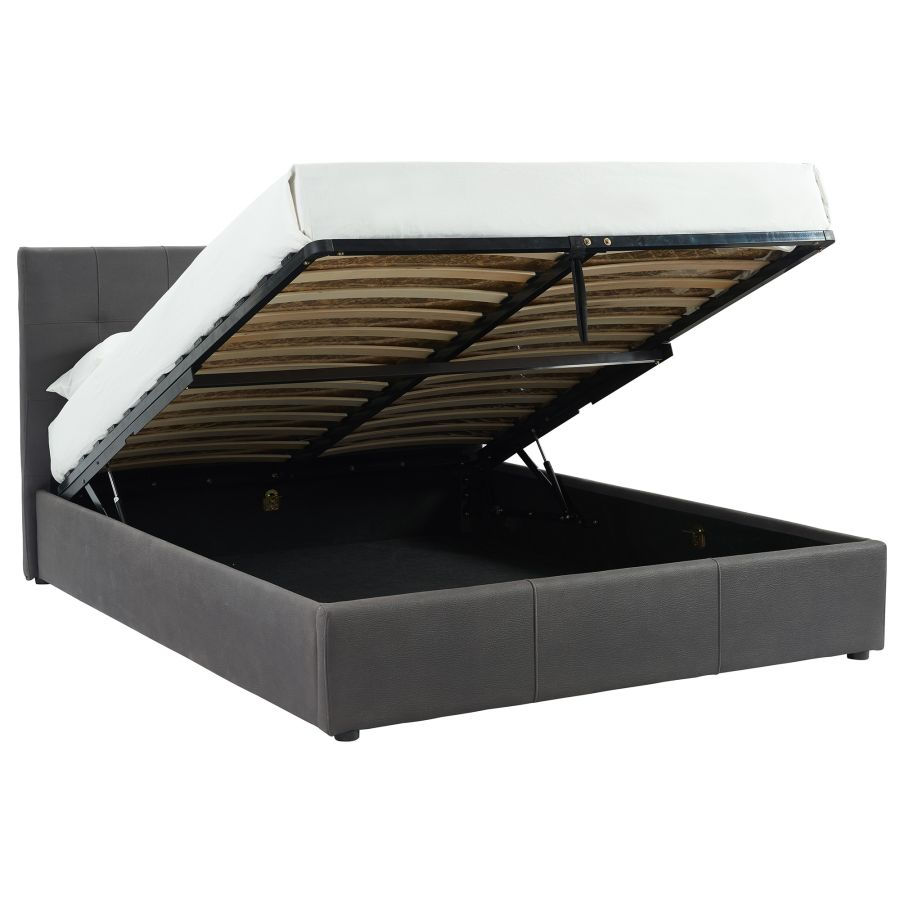 Thumbnail: Extara 60" Queen Platform Bed w/Storage in Grey