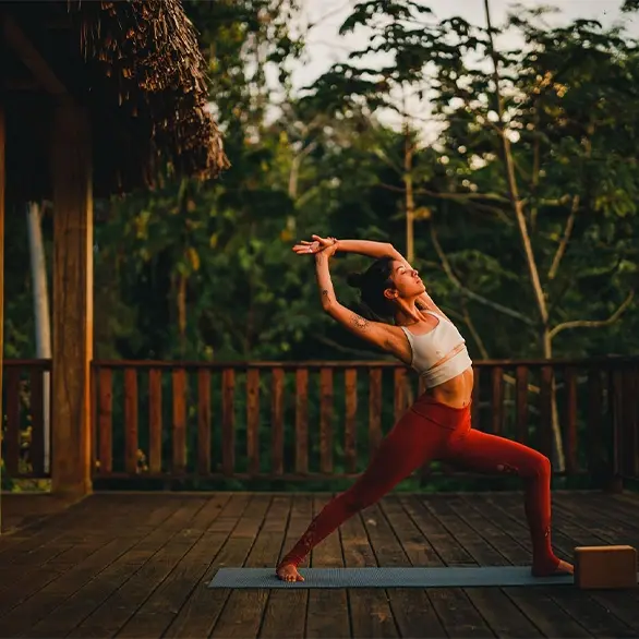 Yoga at Sunset at Belize Eco-lodge Copal Tree Lodge.webp