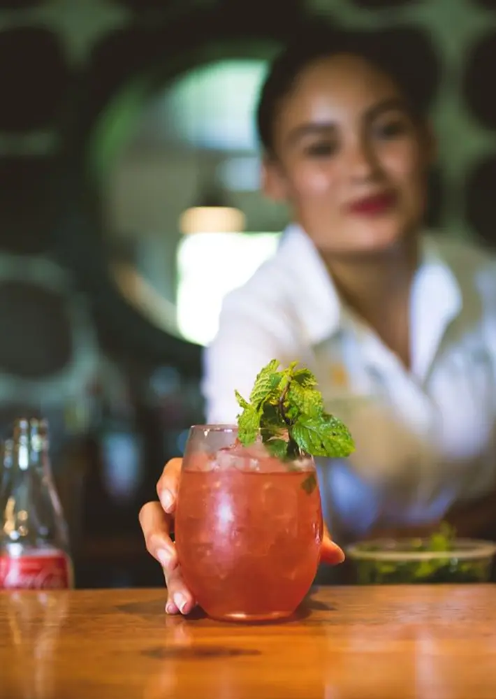 Mixology cocktail at luxury Belize Eco-lodge Copal Tree Lodge.webp