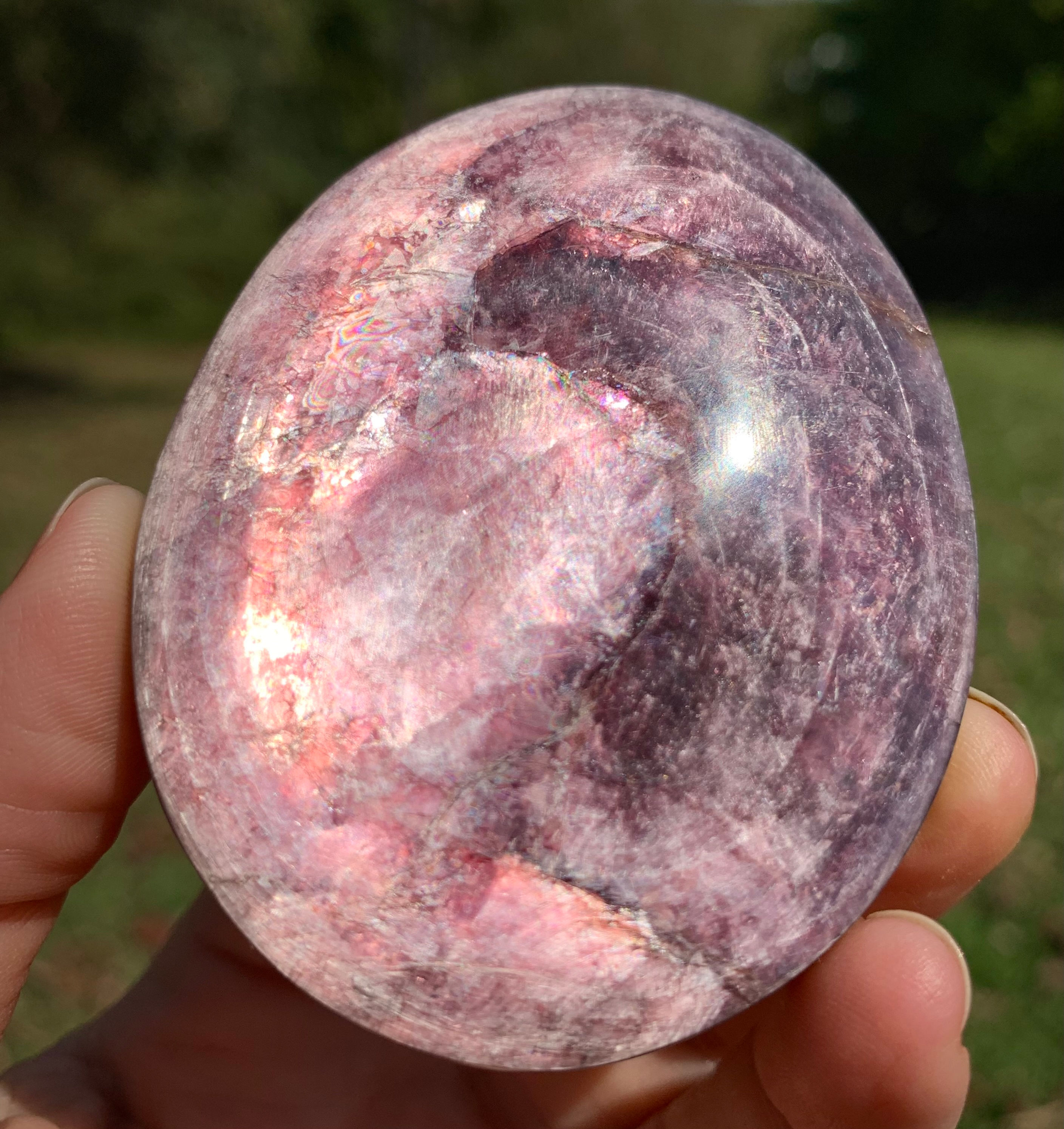 Lepidolite Palm Stone