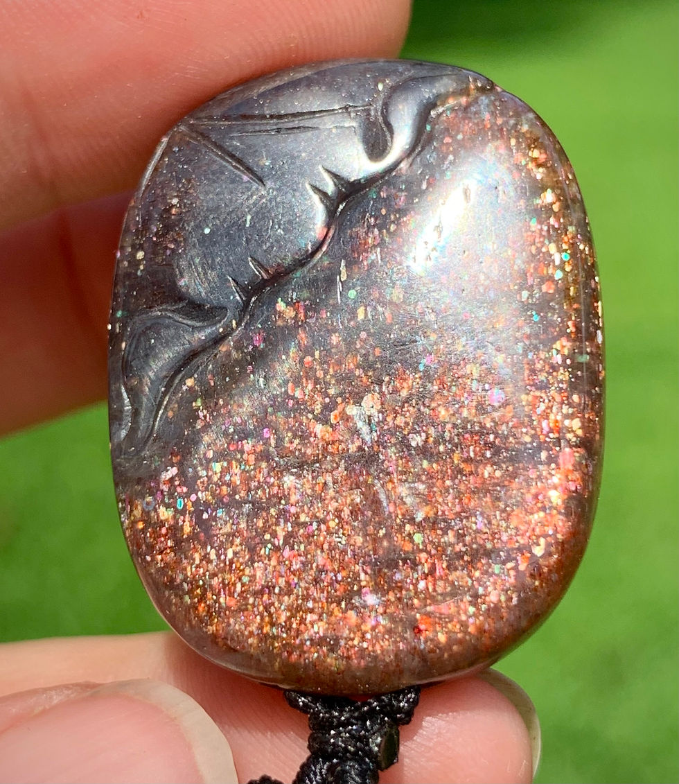 Thumbnail: Bloodshot Iolite Carving/Pendant