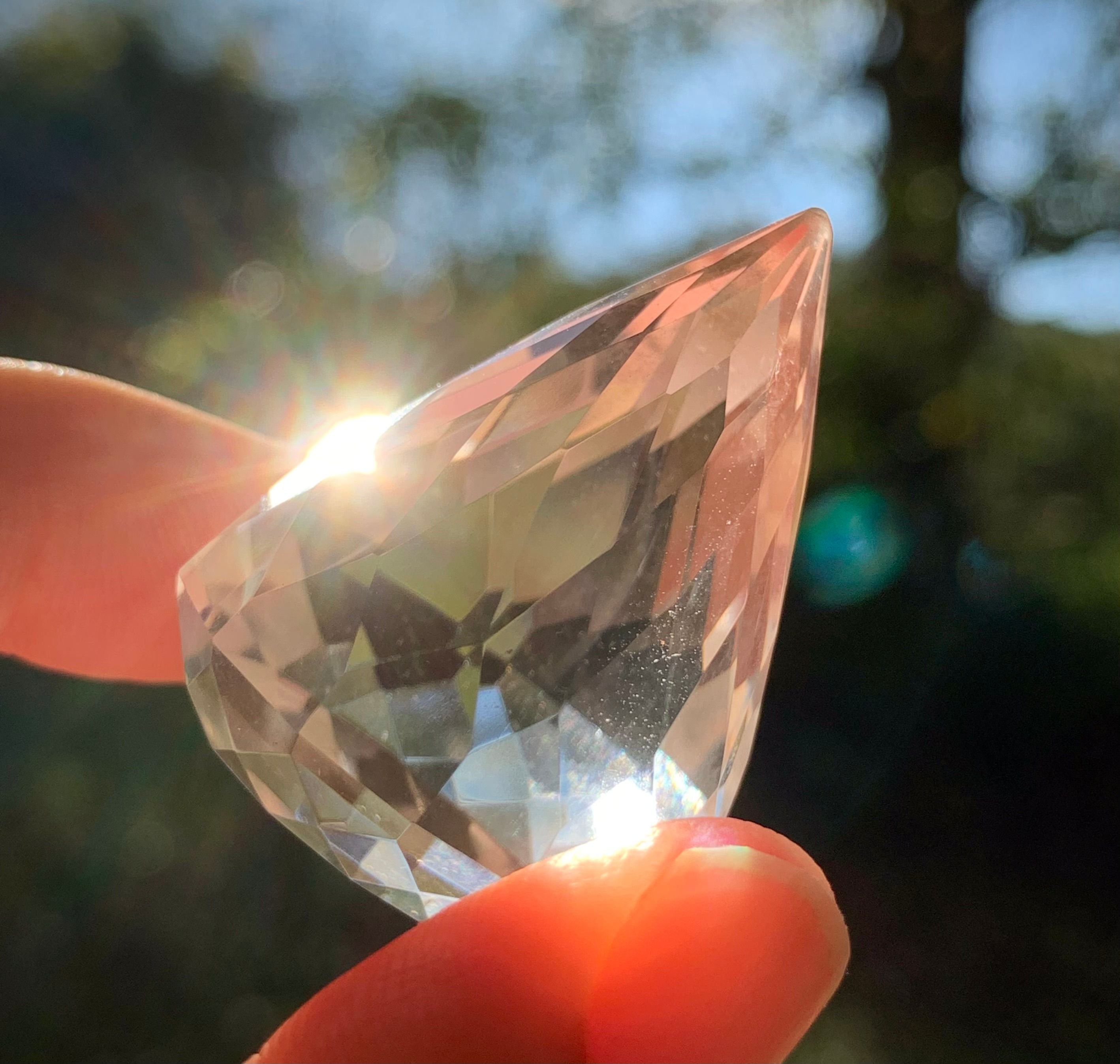 Lemurian Faceted Drop